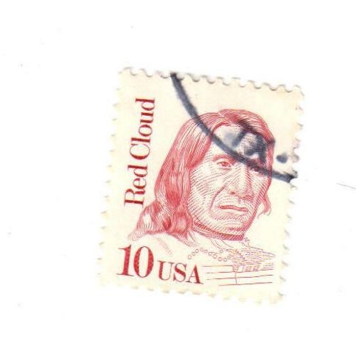 Timbre Oblitéré : États Unis, Red Cloud