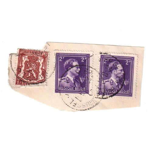 3 Timbres Oblitérés Sur Coin D'enveloppe : Belgique