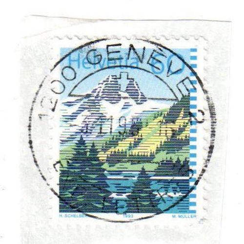 Timbre Oblitéré Sur Coin D'enveloppe : Suisse