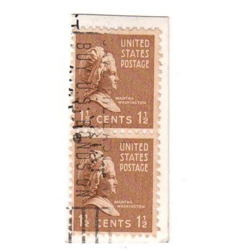 2 Timbres  Oblitérés : États Unis (Sur Coin De Carte)