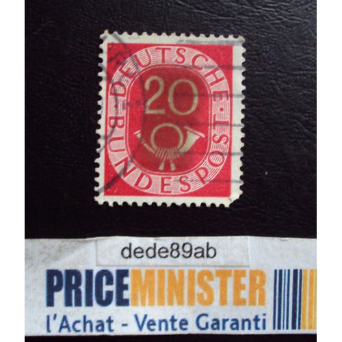 Allemagne..20 Deutsche Bundespost (Rouge) Oblitéré.