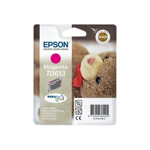 Epson T0613 - Cartouche d'impression - 1 x magenta pigmenté - 250 pages - emballage coque avec alarme radioélectrique/ acoustique - pour Stylus D68, D88, DX3800, DX3850, DX4200, DX4250, DX4800...