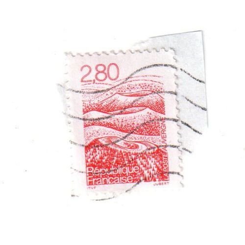 Timbre Oblitéré Sur Coin D'enveloppe : France, Auvergne, 2.80 Fr