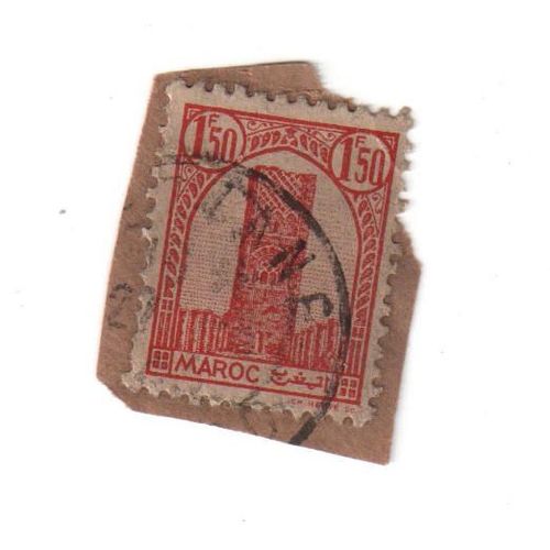 Timbre Oblitéré Sur Coin D'enveloppe : Maroc