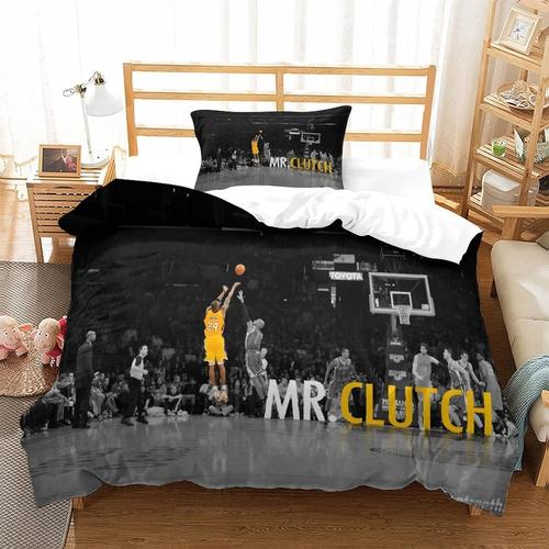 Kobe Bryant Housse De Couette Basket-Ball - Parure De Lit Nba Motif D Avec Fermeture ¿¿Clair - % Microfibre Sets De Housse Couette Enfant Ave140*200 Cm