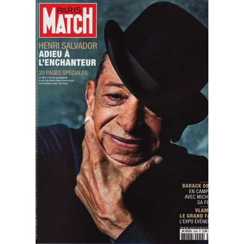 Paris Match / 20-02-2008 N°3066 : Henri Salvador (20p) Laurent Ruquier (3p) Vlaminck (8p)