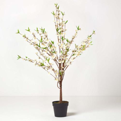 Cerisier en fleur artificiel Coloris crème 135 cm