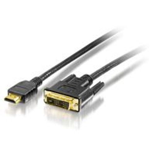 equip - Câble adaptateur - liaison simple - HDMI mâle pour DVI-D mâle - 2 m - triple blindage - noir