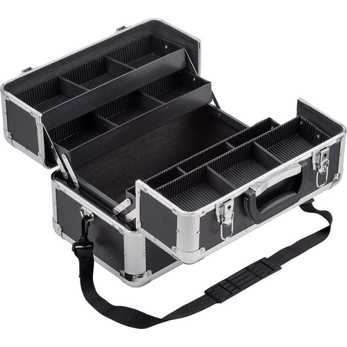 9095040 Mallette Multi-Usages 355 X 240 X 225 Mm  Grand Espace De Rangement  Compartiments Sparables  Verrouillable  Avec 2 Cls Et Sangle De Transport/Mallette  Cosmtiques - Jack Daniels
