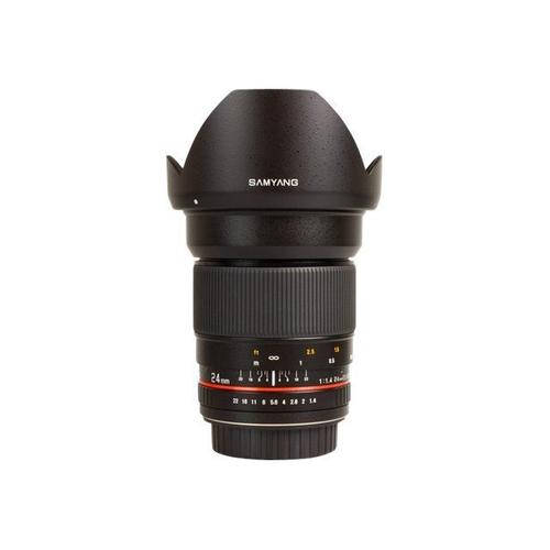 Objectif Samyang 24mm f/1.4 ED AS UMC - Fonction Grand angle - 24 mm - f/1.4 ED AS UMC - Sony A-type - pour Sony a DSLR-A100, A290, A390, A500, A560, A580, SLT-A33, A35, A37, A55, A57, A65, A77
