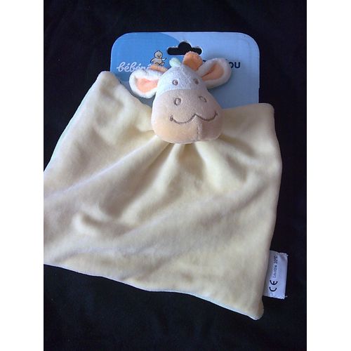 Vache  Girafe Doudou Amtoys Bebe Reve Plate Verte Jaune