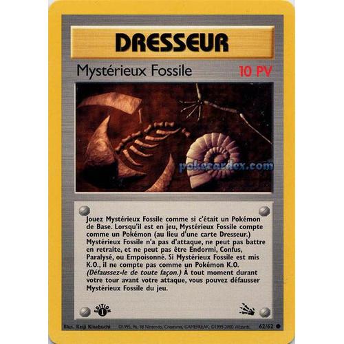 Pokémon - Extension Fossile - Mystérieux Fossile - 62/62 - Carte Dresseur - Commune