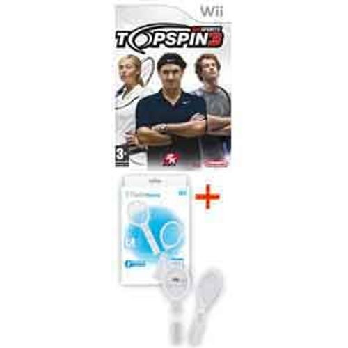 Wii Top Spin 3 + Pack Deux Raquettes Blanches