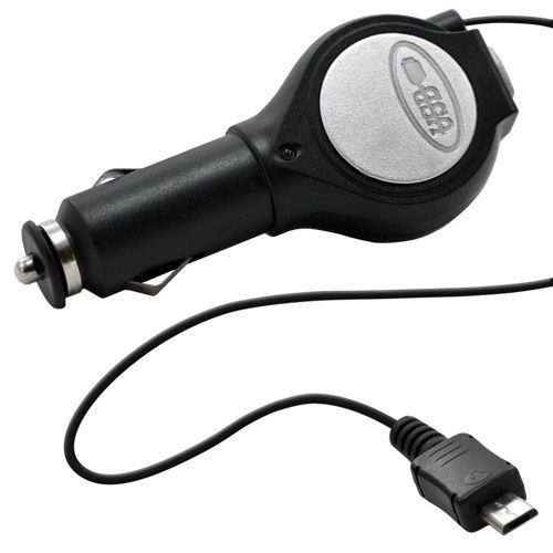 Chargeur Voiture Allume Cigare Rétractable Micro Usb Avec Port Usb Intégré Pour Samsung : Gt-S3350 Chat 335 / Gt-S5260 Player City / Gt-S5330 Wave 533 / Gt-S5360 Galaxy Y / Gt-S5380 Wave Y