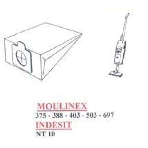 10 Sacs Aspirateur Moulinex  375-388-403-503-697