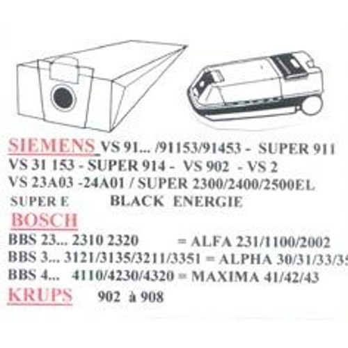 10 Sacs Aspirateur Bestron  1300 - 7300 