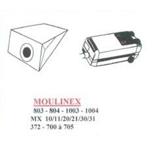 10 Sacs Aspirateur Moulinex  372 - 700 À 705 - 803 - 804 - 1004 - Mx 10 À Mx31