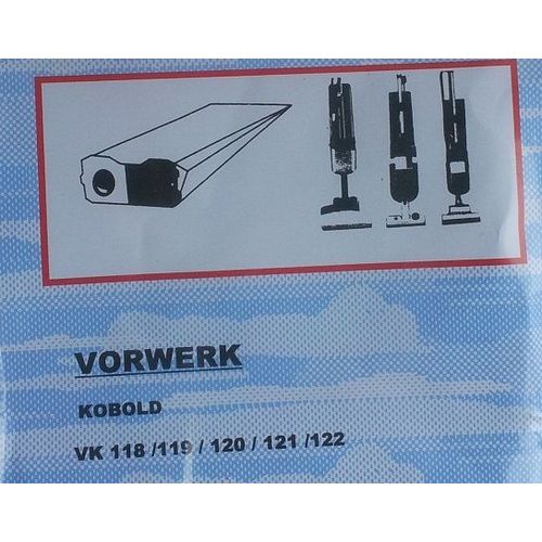 5 Sacs Aspirateur Vorwerk  Vk 118/119/120/121/122 - Et 340