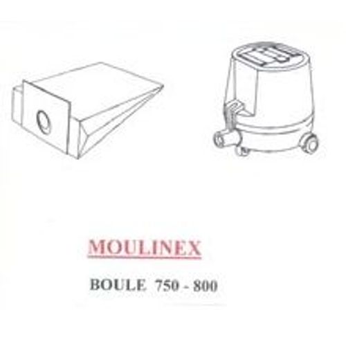 8 Sacs Aspirateur Moulinex  Boule 750 - 800
