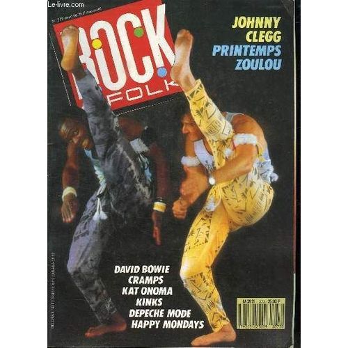 Rock Et Folk N° 253. Sommaire: Les Stranglers. Johnny Clegg. David Bowie. Depeche Mode...