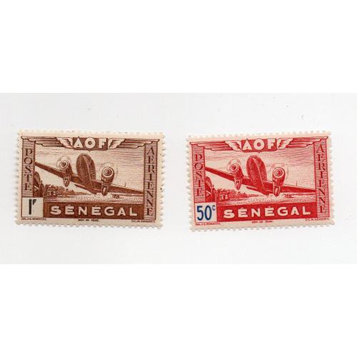 Sénégal- Lot De 2 Timbres Neufs Poste Aérienne- Année 1942