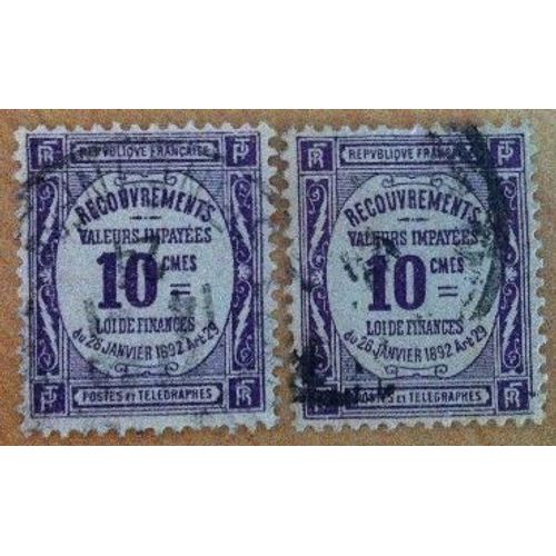 Timbre Taxe De 1908 À 1925 En Très Bon État N°44.