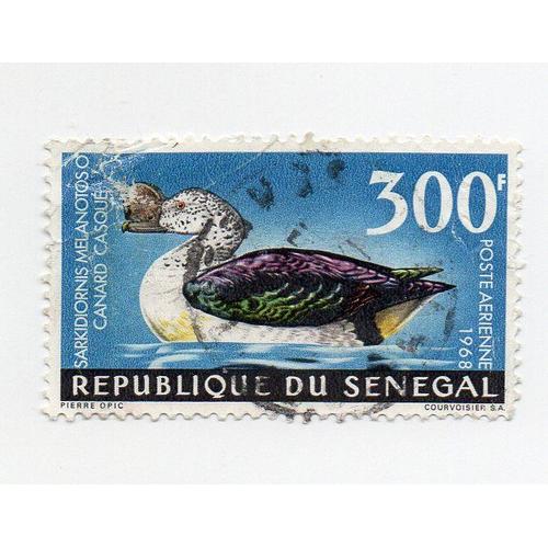 Sénégal- 1 Timbre Oblitéré Poste Aérienne- Année 1968- Canard Casqué- Faciale 300f
