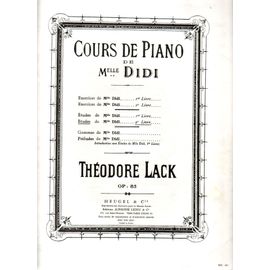 Cours De Piano De Mademoiselle Didi Piano Etudes - Volume 2