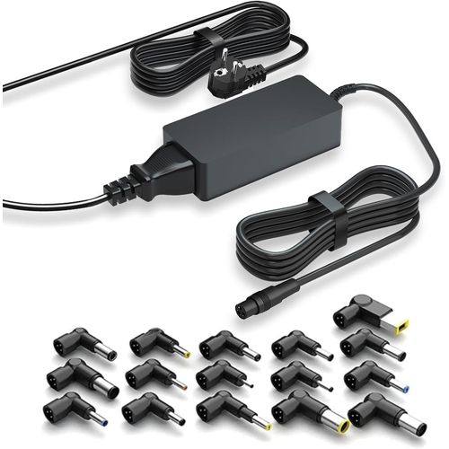 90W Chargeur Universel PC Portable pour HP Dell Acer ASUS Toshiba Geteway Samsung IBM Notebook Ultrabook Chromebook Cordon d'alimentation avec 16 connecteurs