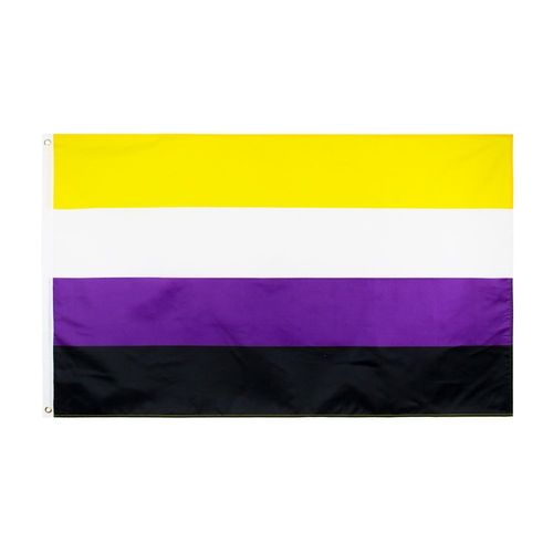 90x150 Cm Drapeau Non Binaire Nb Pride Genderqueer Gq, 90x150cm Drapeau Haute Qualit 