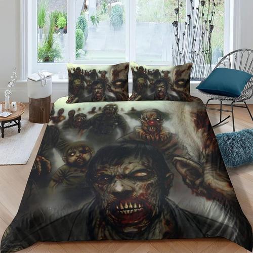 Skulld Effect Comforter Cover For Childrens And Adults Printed Microfiber Darkly Skull Death Darkly Skull Duvet Cover Set With Pillow Cases Quilt Bedd