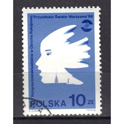 Pologne 1986 : Congrès Des Intellectuels Pour La Défense De La Paix Dans Le Monde - Timbre Oblitéré