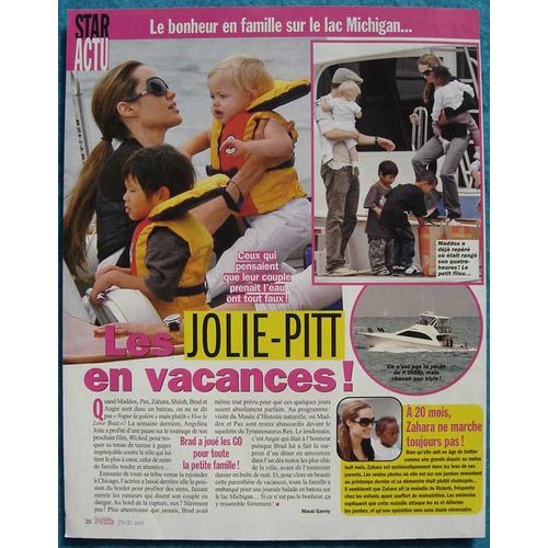 Public N°215, Coupure De Presse, Brad Pitt, Angelina Jolie