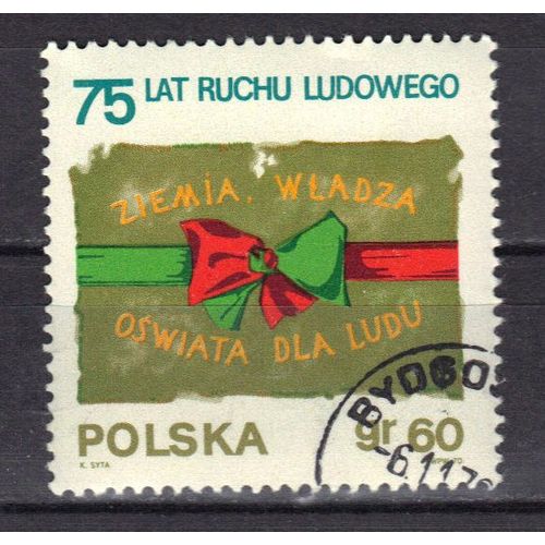 Pologne 1970 : 75è Anniversaire Du Mouvement Paysan En Pologne - Timbre Oblitéré
