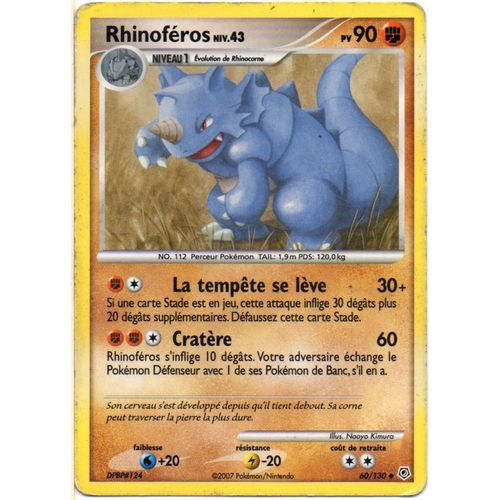 Pokemon - Rhinoféros Niv 43 - Diamant Et Perle