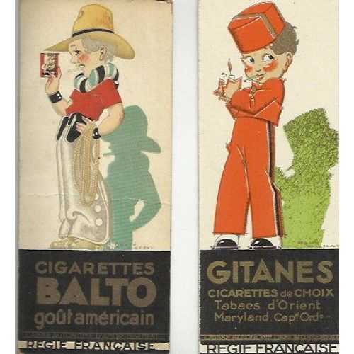 Marque-Page Ancien - Cigarettes "Gitanes" Et "Balto"