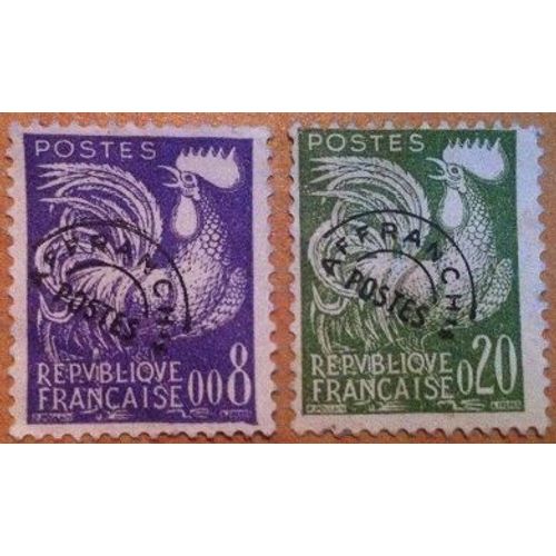 Timbre Préoblitéré N°119,120.Sans Gomme.