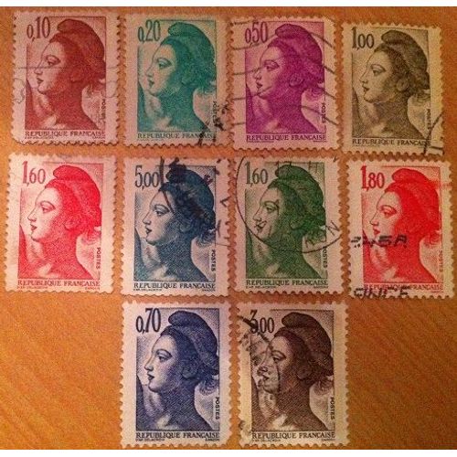 Timbres De 1982 En Très Bon État N°2179,2181,2184,2185,2187,2190,2219,2220,2240,2243.