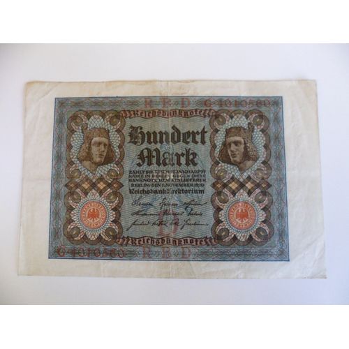 Allemagne 100 Mark 1920 , Usage Courant