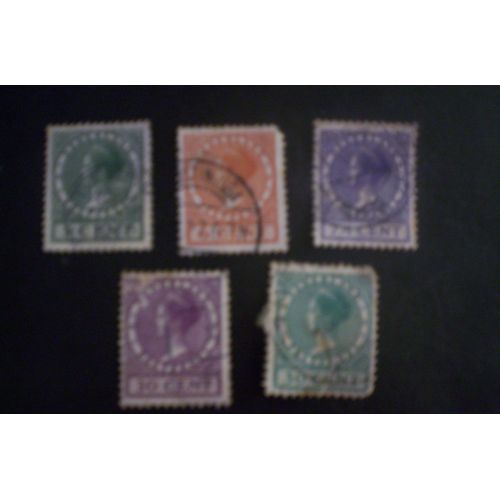 Lot De 5 Timbres Obliteres