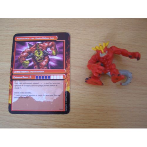 Gormiti Le Peuple Du Volcan - Le Mastodonte 4cm + Carte