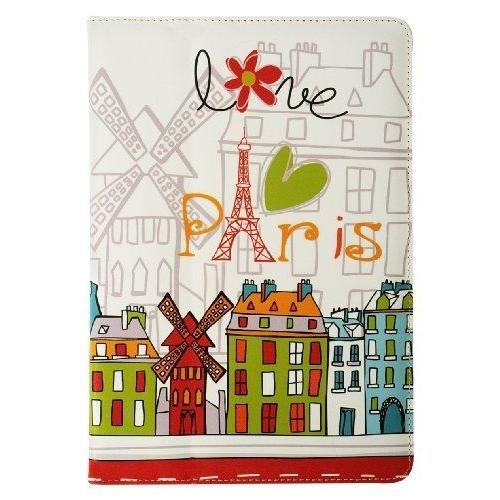 Akashi - Altestab121237 - Paris Designs - Etui De Protection En Cuir Pu Pour Samsung Galaxy Tab 10,1"