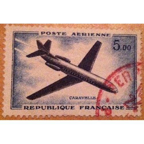 Timbre Poste Aérienne N°40.Oblitéré.1960 Avec Oblitération Rouge.