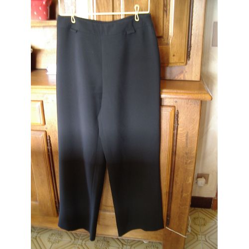 Pantalon Sym Coupe Droite Jambes Larges Noir T40