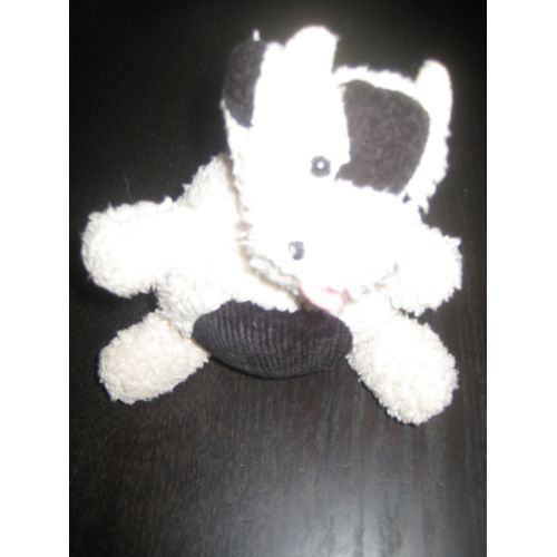 Doudou Vache Gipsy Peluche Blanc Noir