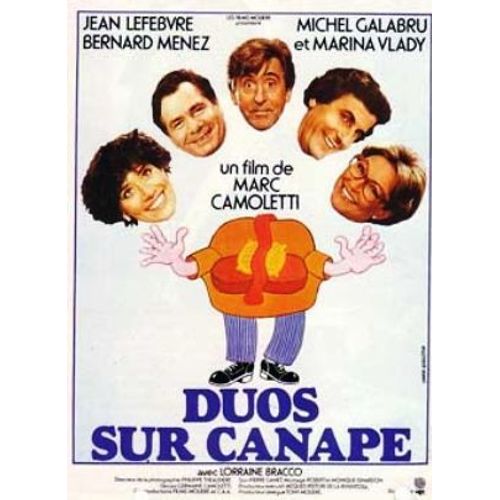 Duos Sur Canapé  - Véritable Affiche De Cinéma Pliée - Format 120x160 Cm -  De Marc Camoletti Avec Jean Lefebvre, Michel Galabru,  Bernard Ménez, Marina Vlady, Lorraine Bracco - 1979