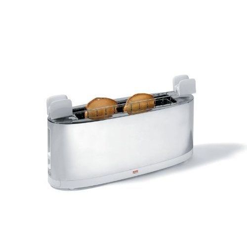 Alessi - Sg68 W - Grille-Pain Avec Chauffe-Croissants En Acier Inoxydable Et Pc - Blanc