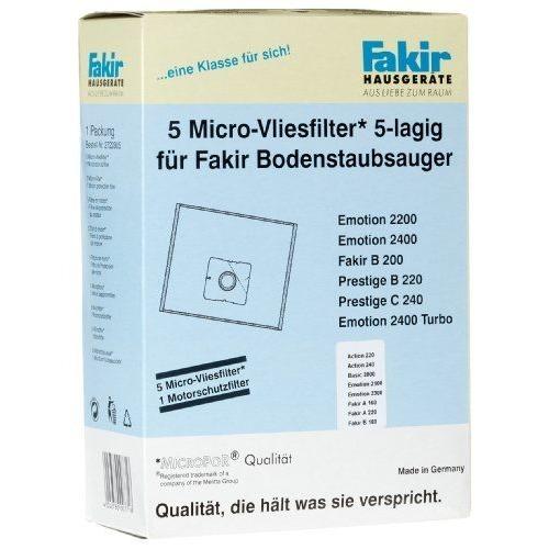 Fakir - 2722805 - Lot De 5 Sacs Micro Filtre Pour Aspirateur S 160