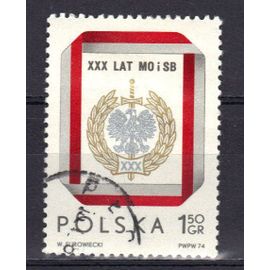 Pologne 1974 : 30è Anniversaire De La Milice Civile - Timbre Oblitéré