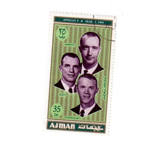 Timbre Oblitéré : Ajman, Émirats Arabes Unis (Apollo 9)